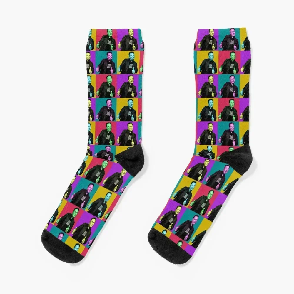 Elon Musc - Calcetines Pop Art retro verano Calcetines de niña Hombre