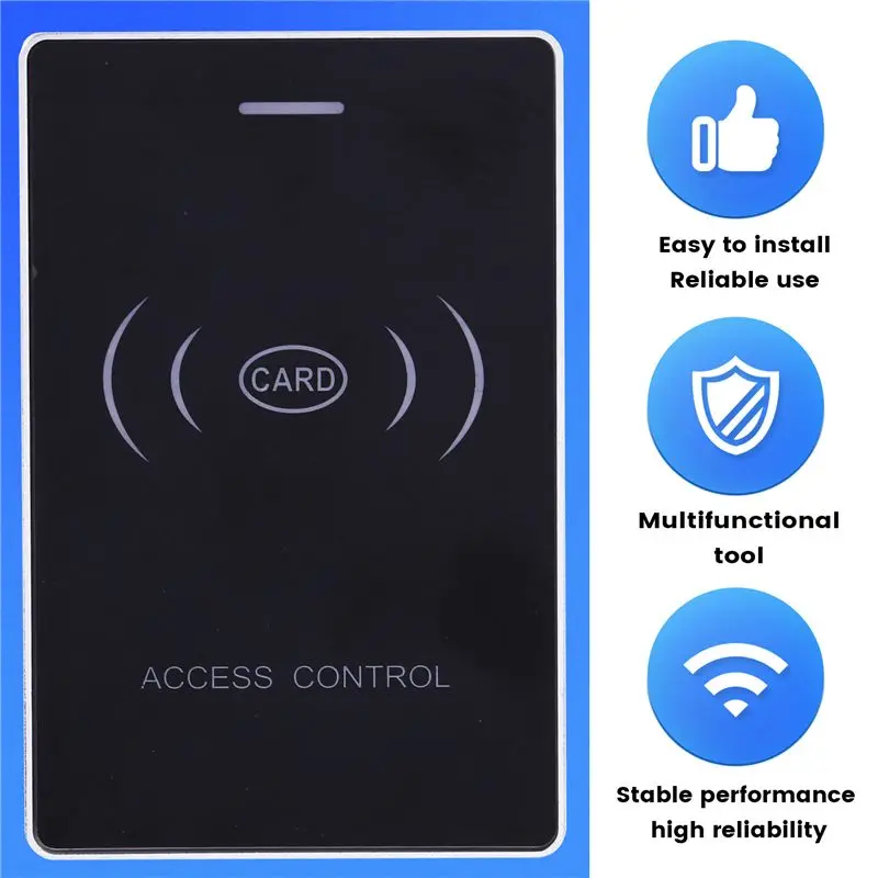 ABZZ-RFID Door Access Control System Dual Frequency IC/ID Card Support 9-24V Power Supply 2Pcs Mother Card 20000 Card Capacity