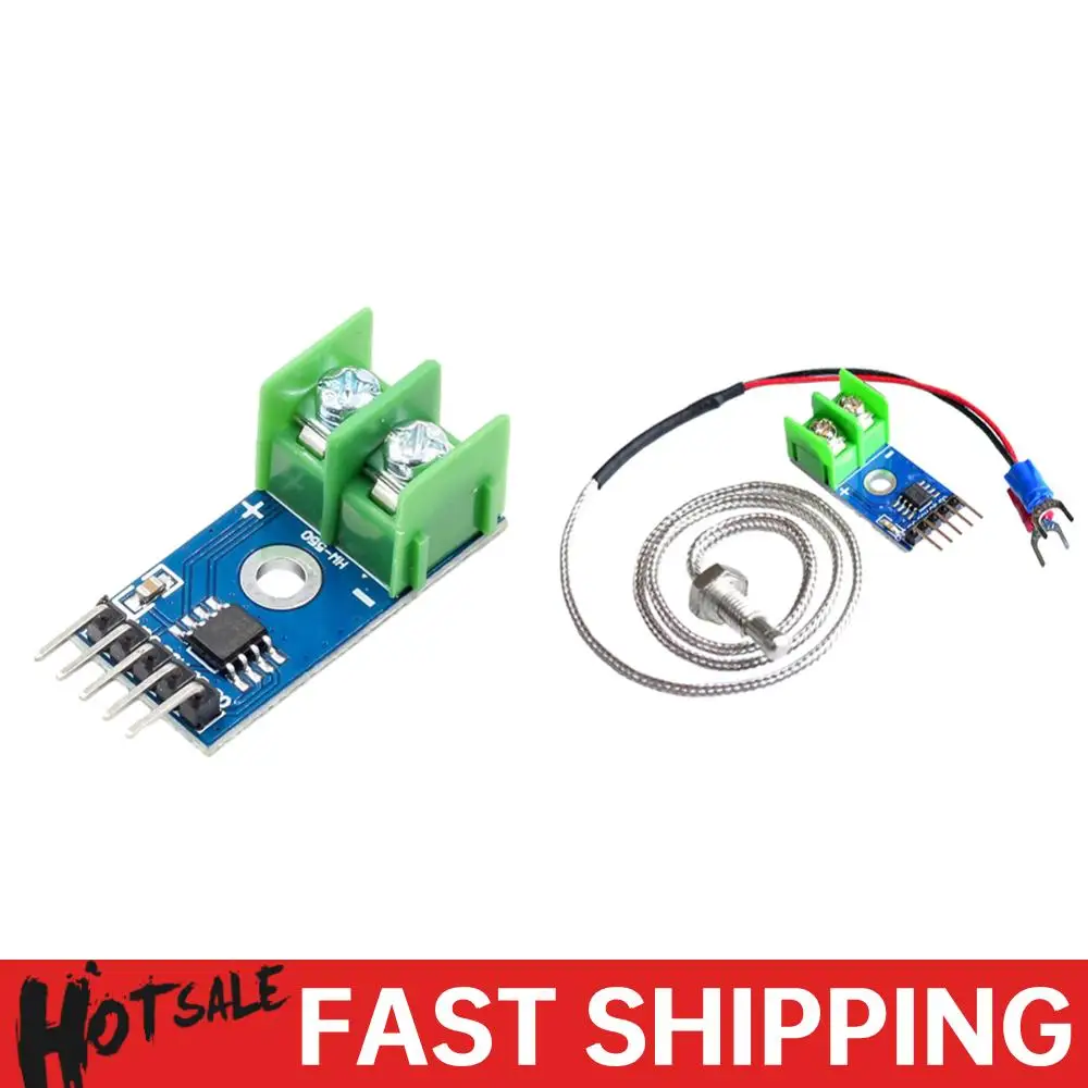 MAX6675 Temperature Measurement Sensor Module DC 3.0-5.5V K Type Thermocouple Sensors Set Range 0℃-1024℃ Electronic Components