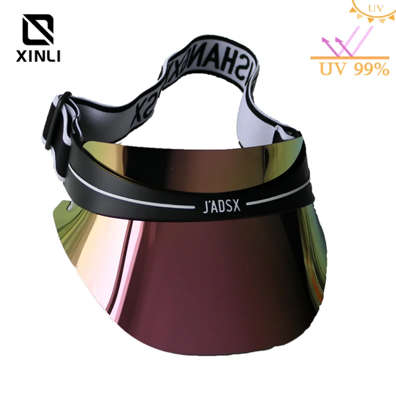 Adult Outdoor Popular Travel Gofl Cap for Woman Anit-uv Protection Beach Sun Visor Cap Pink Rose Gold Color Sport Sun Hat