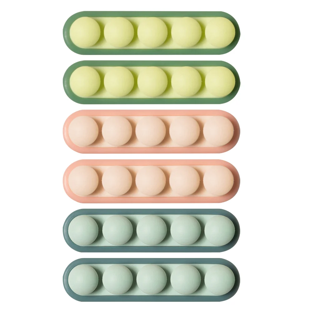 

6Pcs Cord Organizer Desktop Cable Holder Adhesive Silicone Clip for USB Headphone Cables Clutter-Free Setup