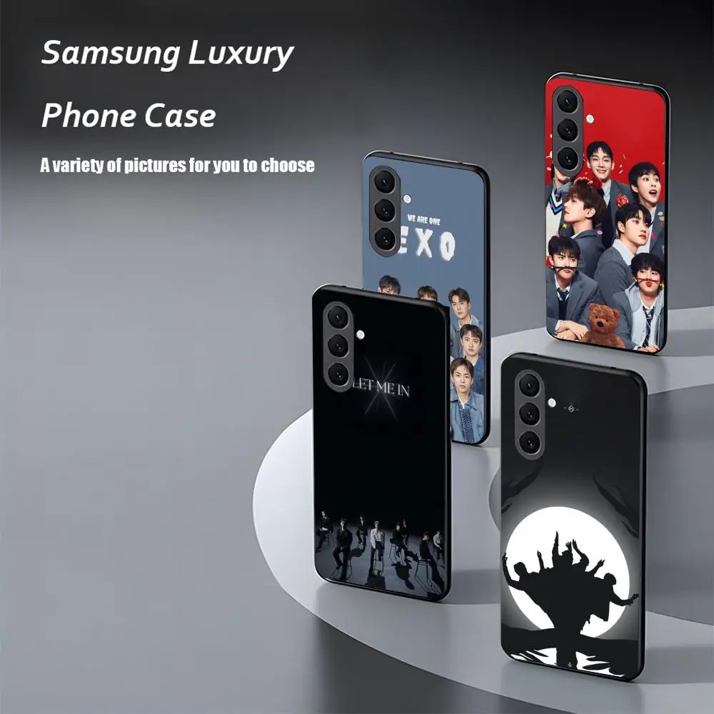

Handsome Korean E-X-O BoyS Phone Case For Samsung Galaxy S25 S24 S23 S22 S21 S20 Plus Ultra Note20 Soft Black