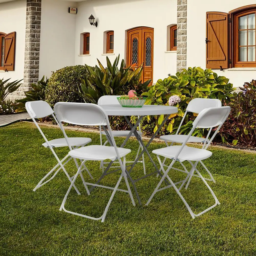 Chaises pliantes empilables en plastique, sièges de salle à manger, fête de mariage, camping, maison, blanc, noir, 4 pièces, 6 pièces, 8 pièces, 10 pièces, 12 pièces, 20 pièces