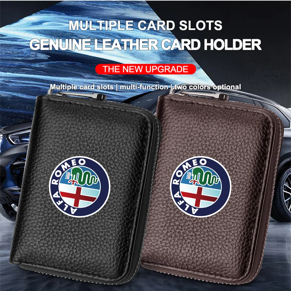 1pc Multifunction Travel Wallet Ticket ID card holder Organizer Cash Holder Bag For Alfa Romeo Giulietta GT Sportiva 159 Mito