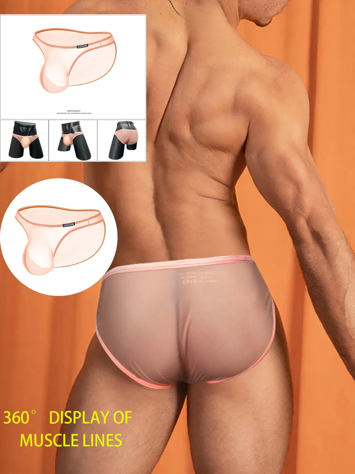 Mens Ice Silk Briefs - Sheer Ultra-Thin, Sexy Low-Rise, Seamless & Breathable Quick-Dry Underwear