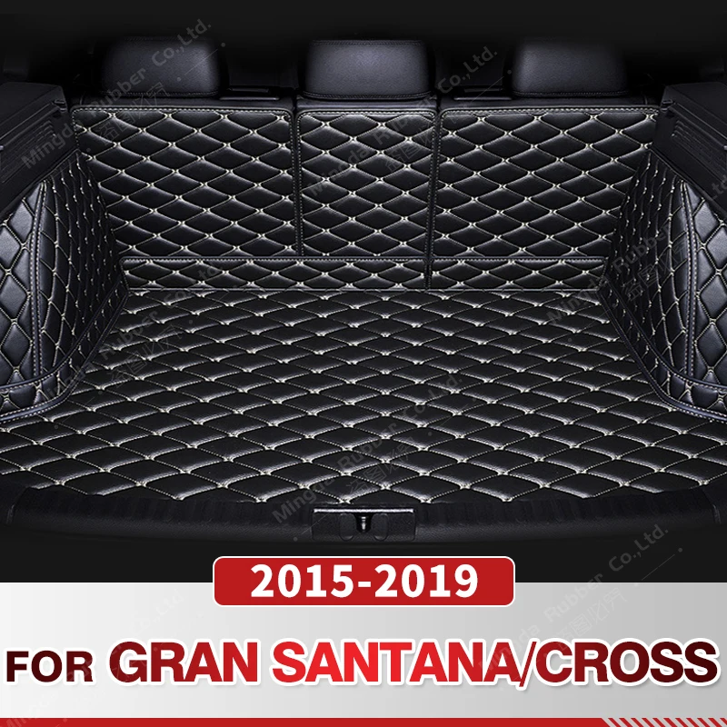 

Full Coverage Trunk Mat For VOLKSWAGEN VW Gran Santana/Cross 2015-2019 18 17 16Car Boot Cover Pad Interior Protector Accessories