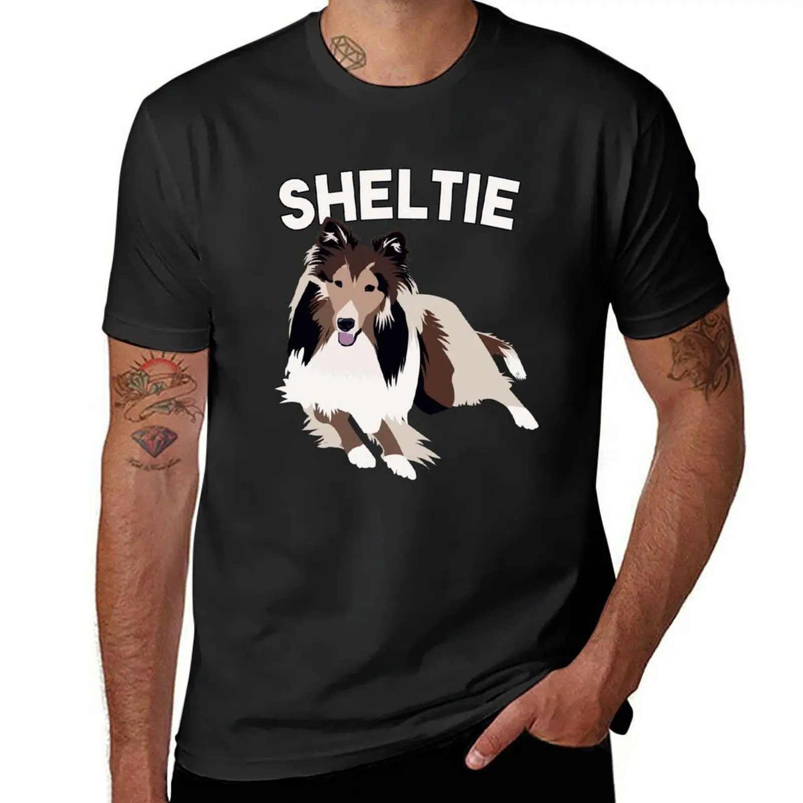 

Shetland Sheepdog Mom's and Dad's Unique Sheltie Drawing T-Shirt anime stuff funny costumes anime t shirts mens graphic t-shirts