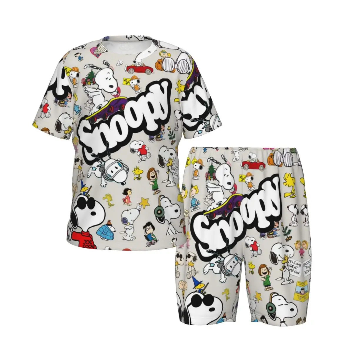 

Snoopy New Summer Plus Size 4XL Pajamas Set for boys girls Nightwear