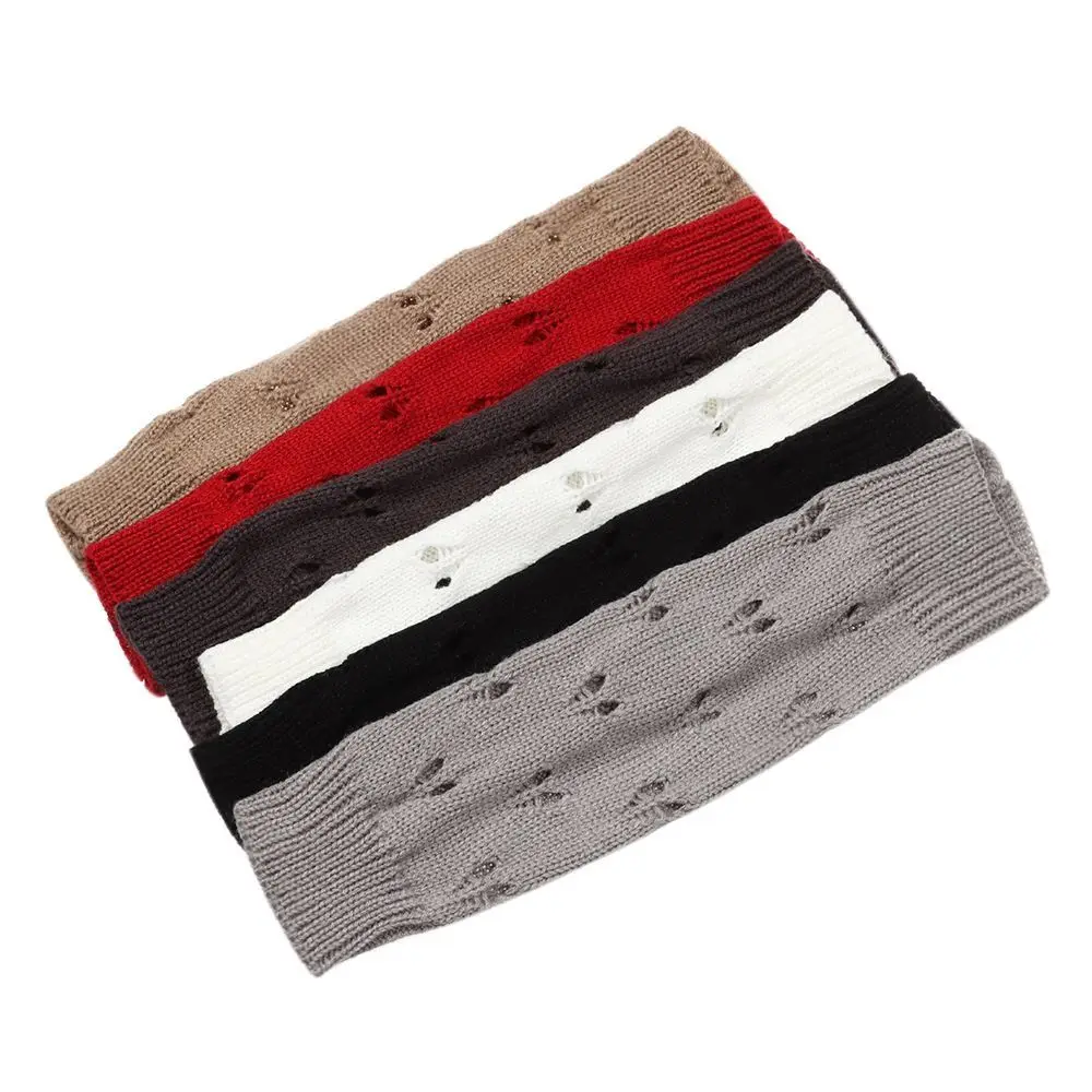 الجوف خارج تصميم محبوك قفازات الذراع الكروشيه دفئا حورية البحر تصميم مدفئات للذراع لينة محبوك أسود اللون قفازات الحياكة