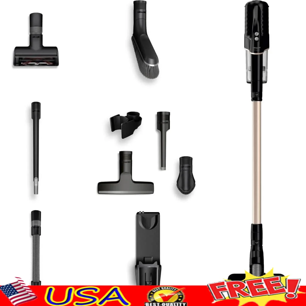

Cordless Bagless Flexible Stick Vacuum Cleaner Powerful Suction Multi-Floor Use 4 Attachments Long Battery Life Hygienic
