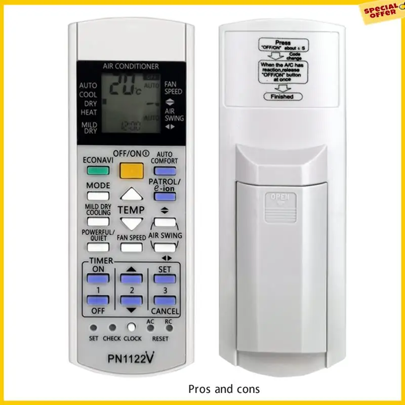 A25P Cocok untuk AC Songxia Remote Control Inframerah Universal PN1122V Remote Control Inframerah Mudah Dipasang