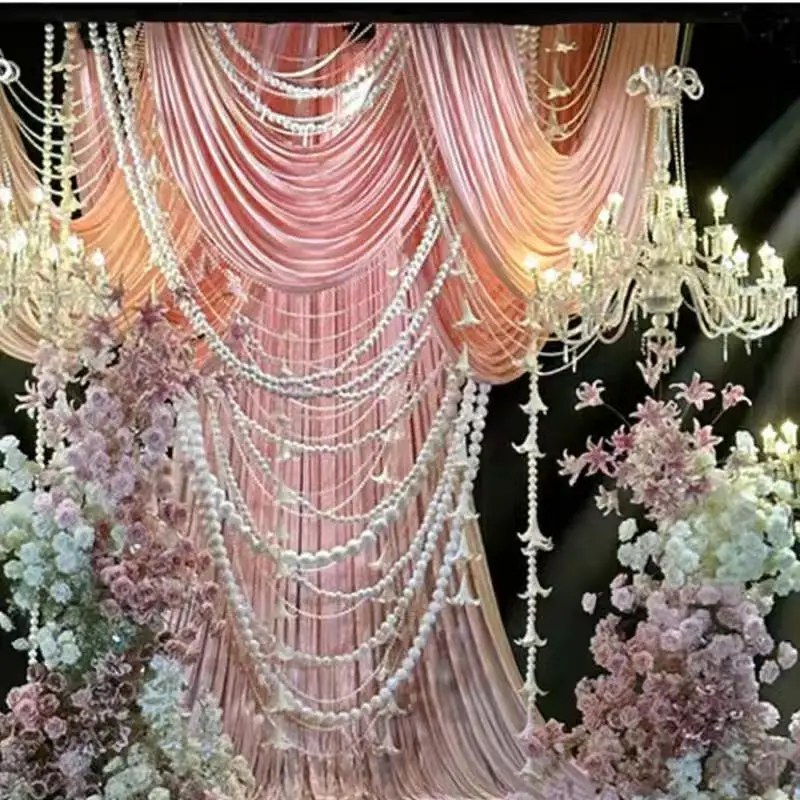 

Pearl Foam Ball Strings Pendant for Wedding Celebration Birthday Party Photo Props Wall Flower Backdrops Decorative Arrangement