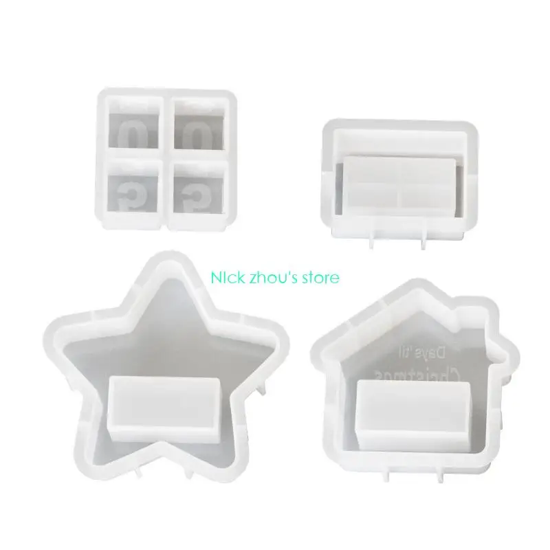 E15E Набор прочных силиконовых форм для подсвечников с обратным отсчетом для поделок разных размеров