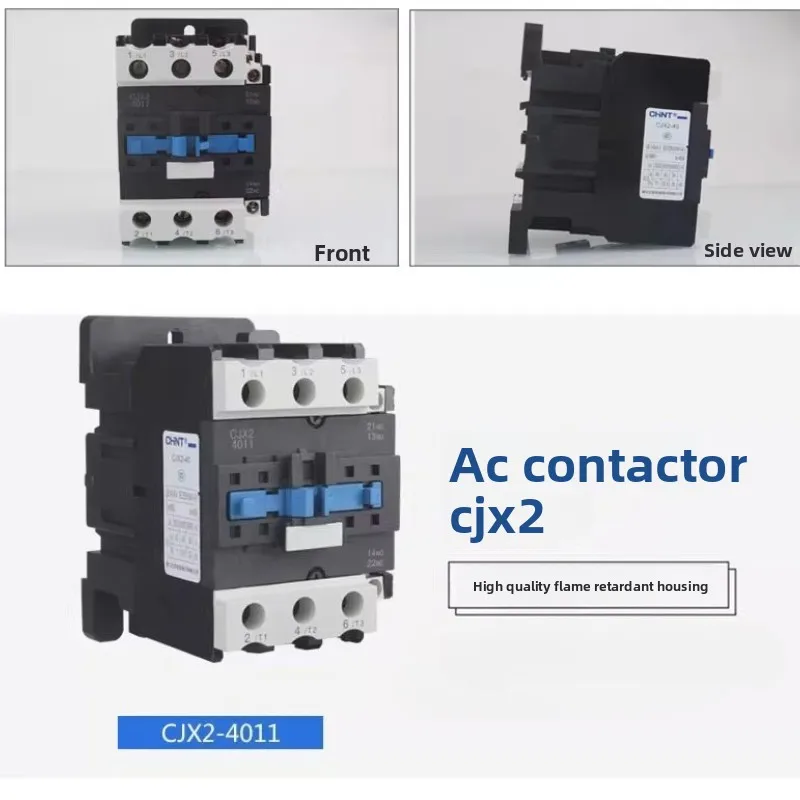 Chint CJX2-4011/5011 AC Contactor 3-Phase 40A/50A/65A 24V/36V/110V Coil Long Service Life Wide Application