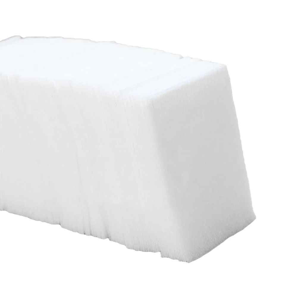 1000개 비직조 메이크업 리무버 패드 얇은 면 네일 폴리쉬 리무버용 플라스틱 박스 포장 부드러운 피부 관리 패드