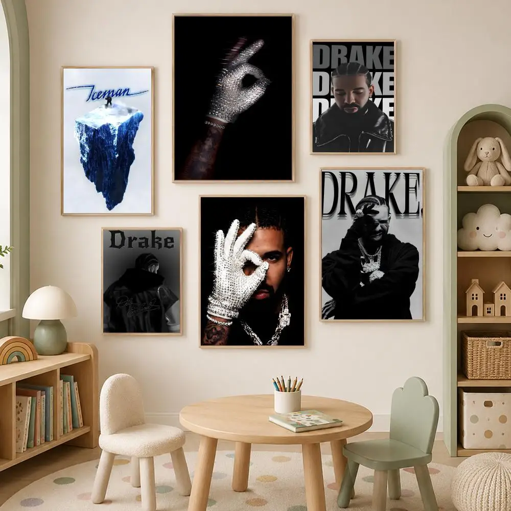 Singer D-Drake Poster Self-Stick HD PVC Wall Art Poster, Waterproof Decor for Bedroom, Living Room and Home