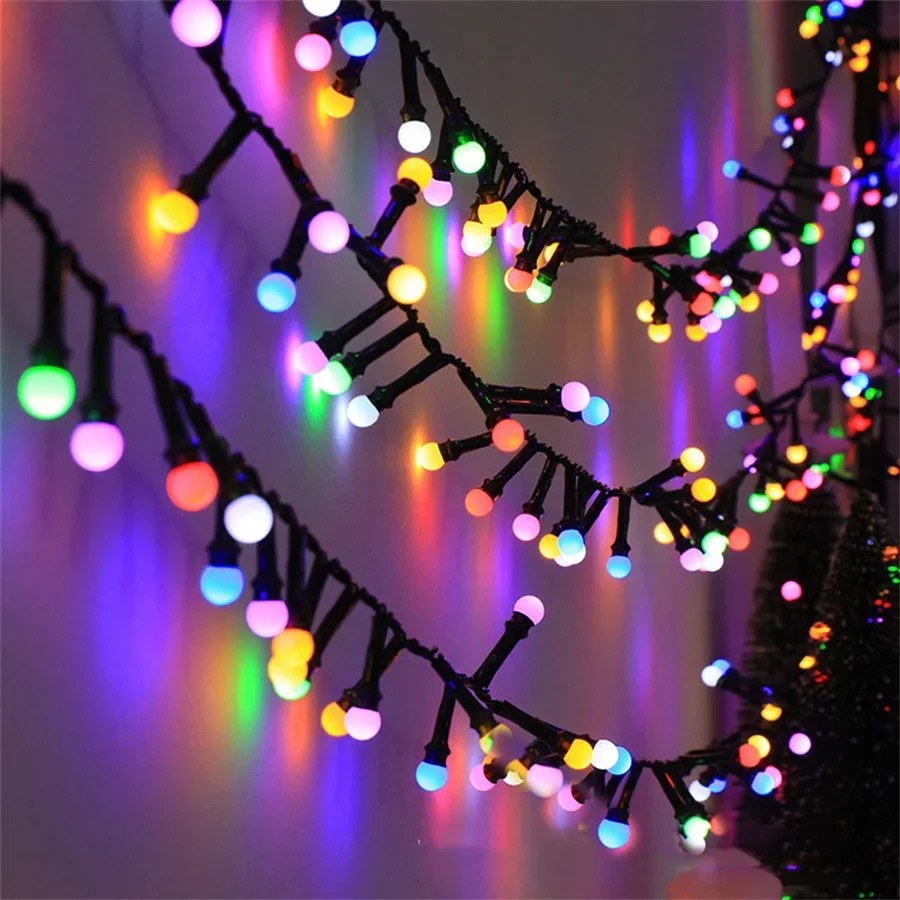 

Christmas Decoration Round Ball String Lights 10M Outdoor Garden Creative Firecracker Fairy Garland Light for Room Wedding Party