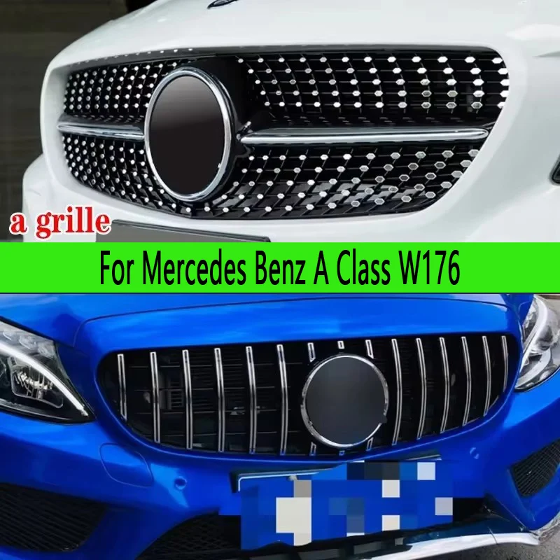 

For Mercedes Benz A Class W176 A260 A200 A180 GT Style Grill Front Bumper Movement Grille Star net 2013-2019 body kit