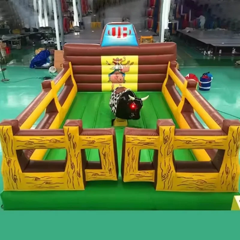 Mechanical Competitive Bull Ride Shark Bull Challenge Inflatable Game PVC Commercial Redeo Bull Machine
