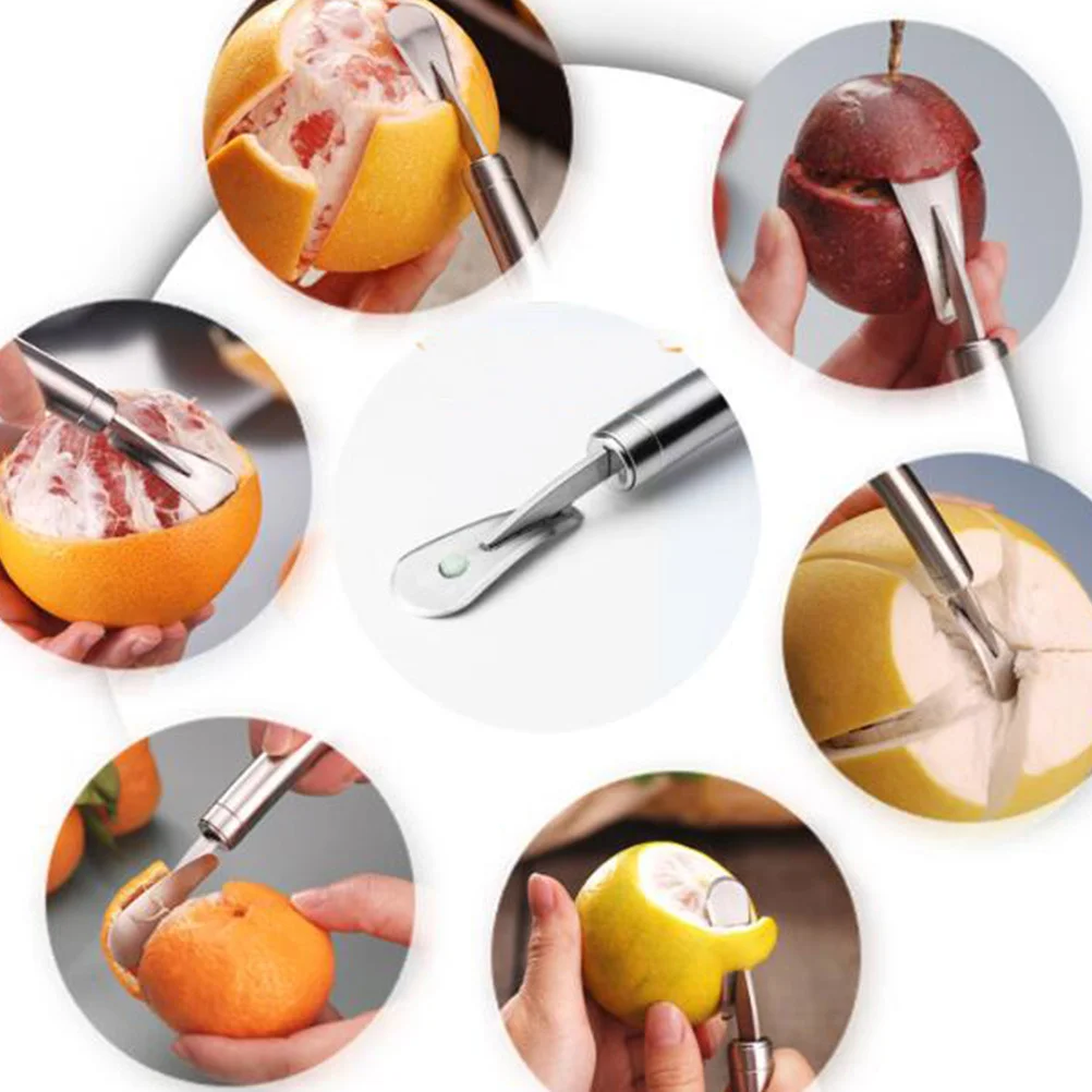

Stainless Steel Orange Peeler Lemon Zester Grapefruit Cutter Kitchen Gadget For Fruits Vegetables Tool With