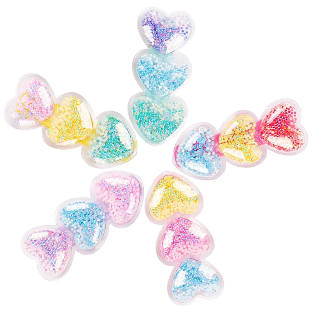 

Набор из 5 штук: Стильные заколки-сердечки с эффектом зыбучих песков для девочек 4-6 лет – удобные, легко надеваемые, милые и модные аксессуары для волос