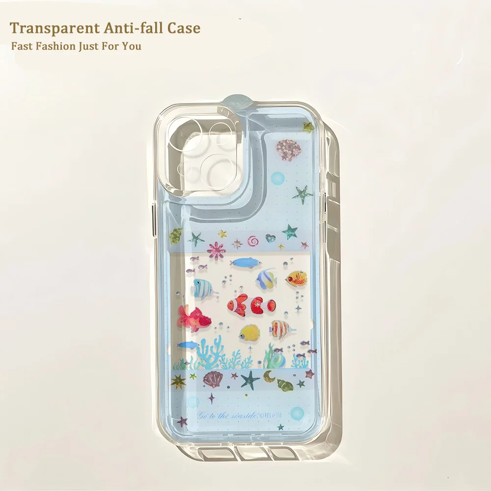 Blue Ocean Red Carp Fish Phone Case For Samsung Galaxy S26 S25 S24 S23 S22 S21 S20 FE Note20 Note10 Edge Plus Ultra Lite 5G
