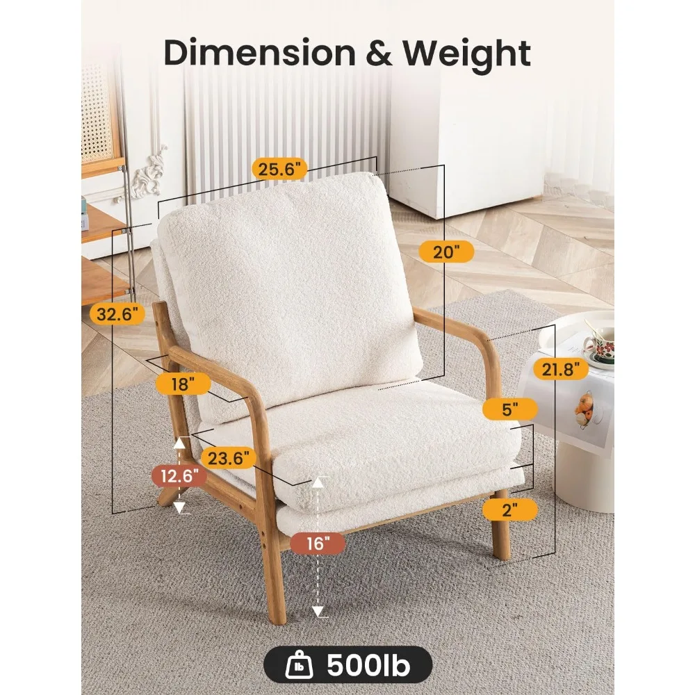 

Medieval modern decorative chairs in the living room, 23 inch wide comfortable chairs in the bedroom, small and cozy