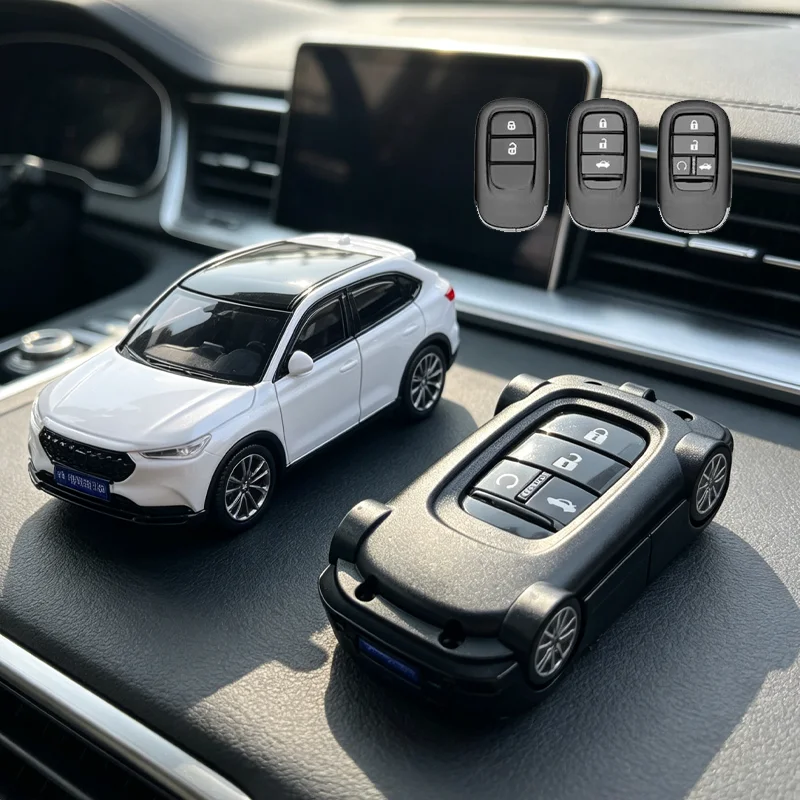 For XRV Car Model 2 3 4 5 Button for Honda CR-V Civic Accord HR-V CR-V CRV HRV Fit City Odyssey Car Key Case Cover Fob Keychain