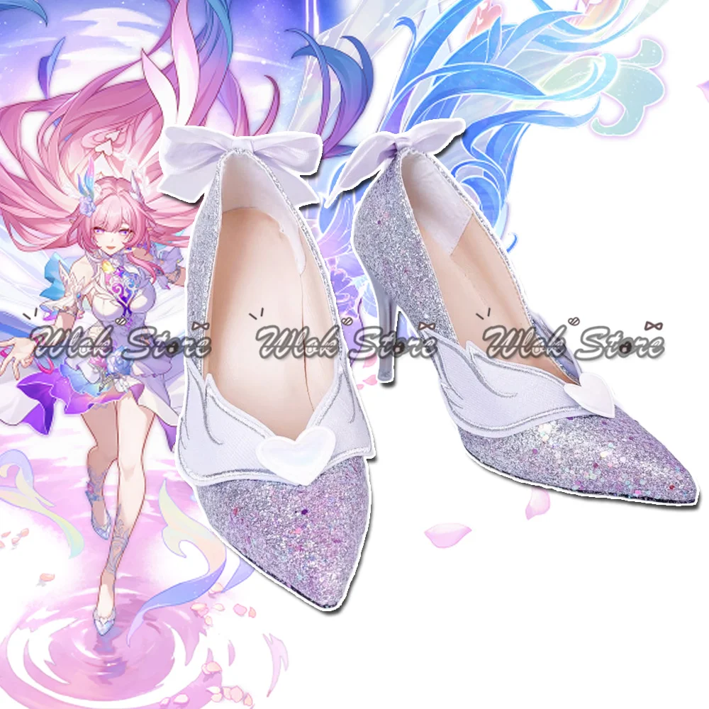 게임 혼카이 스타 레일 사이렌 코스프레 신발 블링 여성용 힐 할로윈 파티 카니발 롤플레이 코스튬 액세서리 신발