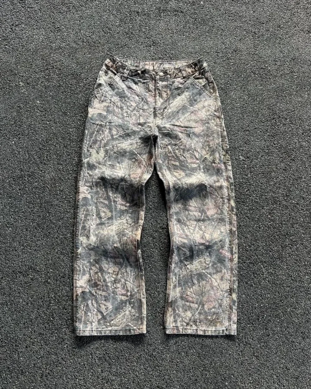 Y2k Camouflage Jeans New American Hip Hop Retro Overs ize Jeans hose Mode Männer Kleidung Straight Leg Wide Leg Jeans Streetwear