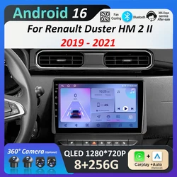 for Renault Duster HM 2 II 2019 - 2021 Car Radio Multimedia Player Android OS 4G DSP Stereo WiFi Bluetooth HD Screen Auto Tools