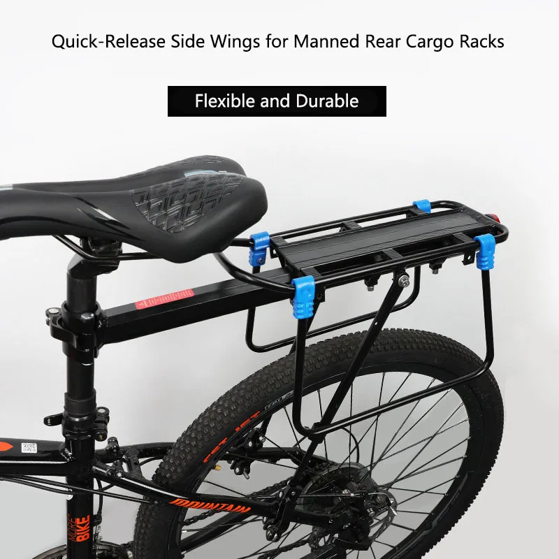 

Quick-Release Bicycle Rear Rack, Universal for Mountain Bikes (Disc Brake/V-Brake), Aluminum Alloy Cargo Rack