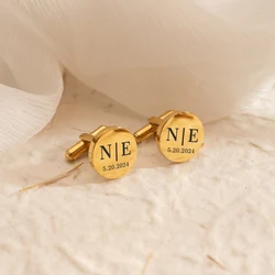 Personalized Cufflinks Best Man Gift Initial Cufflinks Wedding Day Cufflinks Customized Cufflinks Birthday Gift