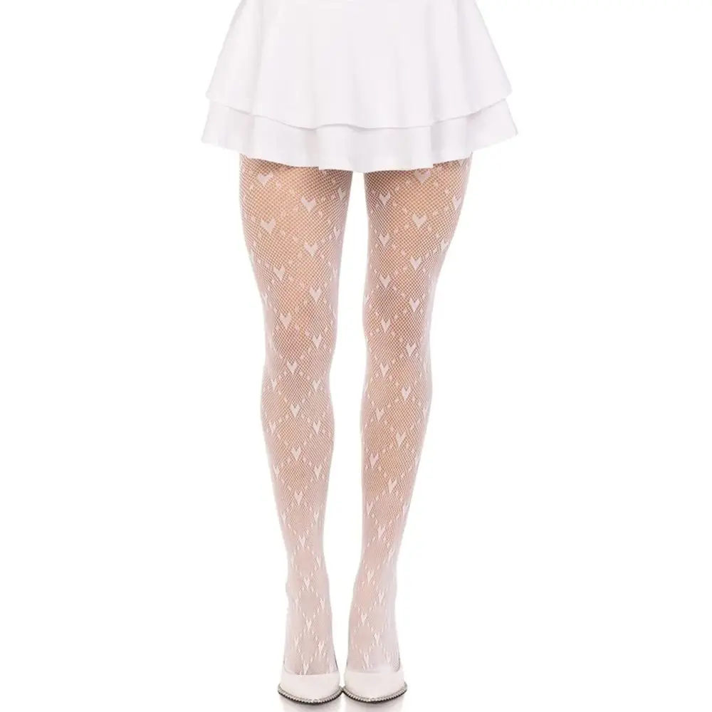 

Funny Elastic Heart Mesh Stockings Slimming Thin Sexy Fishnet Stockings Leggings Ultra-thin Argyle Tights Pantyhose Women