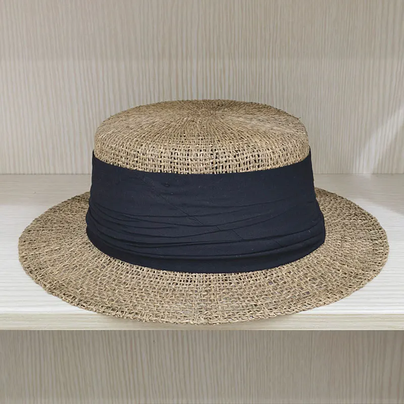 

Fashion Japan Summer Simplicity Straw Panama Jazz Fedora Hat Designer Hat Outdoor Beach Hat High Quality Sombrero Mujer Playa