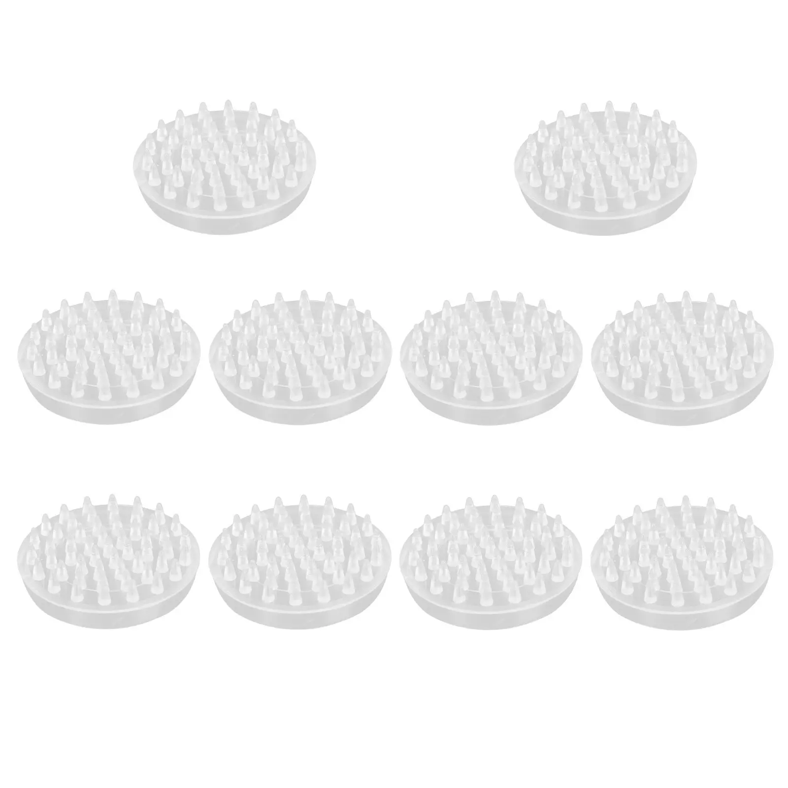 10Pcs Anti-Skid Furniture Protection Pads Transparent Plastic Table Chair Leg Protector Floor Protection Mat for Hardwood Tile