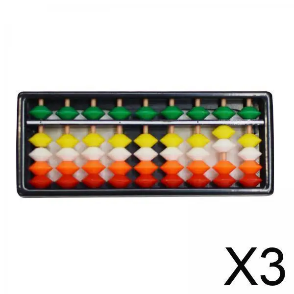 3x with Colorful Beads, Calculator, Kids Counting Tool, Montessori Toys, Educational Math Toys, Adult Learning Aids And
