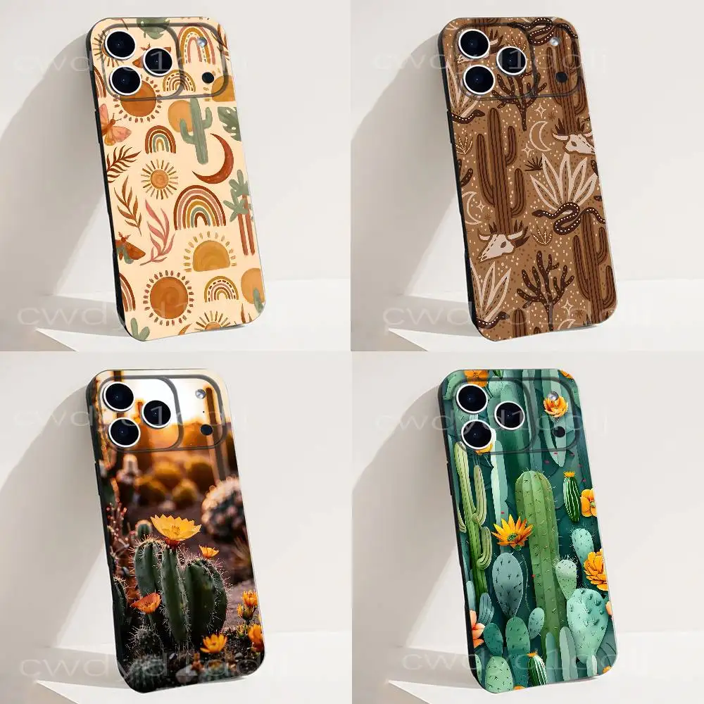 

Cactus Sand Sunset For iPhone 17,16,15,14,13,12,X,XS,8,7,Pro,Max,Plus,E,SE4,Air,Mini Protective Shell Slim Phone Case