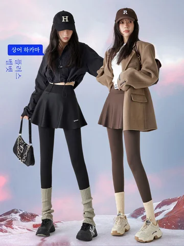 기모 스커트 팬츠 기모 운동 바비 요가 피트니스 두 조각 셔틀워크 팬츠 스커트 팬츠 스커트 팬츠 스커트 팬츠