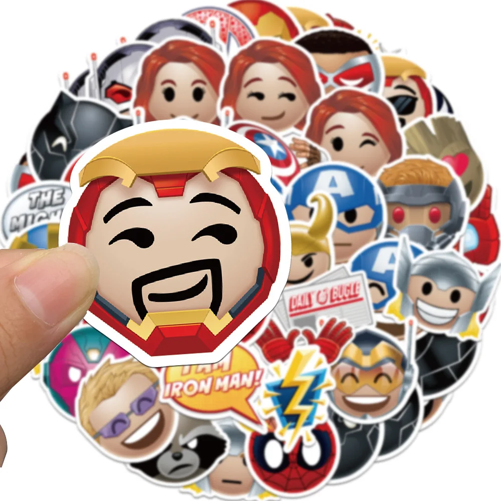 

10/30/50PCS Disney Marvel Avengers Cartoon Superhero Stickers Cute Graffiti DIY Luggage Phone Case Waterproof Decals Kids Toy