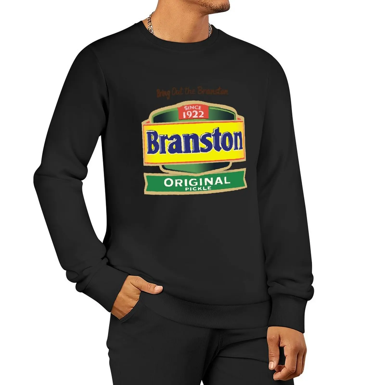 

Iconic Branston Pickle Label design Classic Pullover Hoodie men's sweat-shirt men's winter sweater male clothes sweatshirts