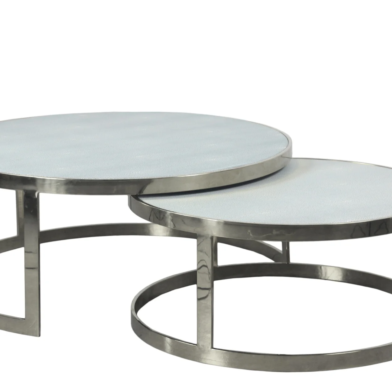 # Modern Nordic Wrought Iron Home Central Chrome Gold Silver Metal Round Living Room Coffee Tea Table Set