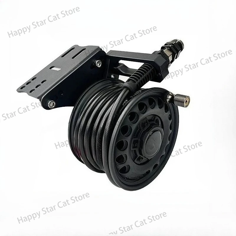 Manual/Automatic Pipe Reel Air Pump Trachea Tightener with Storage Rack High Pressure Water Tank for Water Pipe Reeling