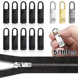 5/10Pcs Zipper Pull Replacement Detachable Zipper Pull Tabs Metal Zipper Fixer Head for Backpacks Purses Jackets Luggage Boots