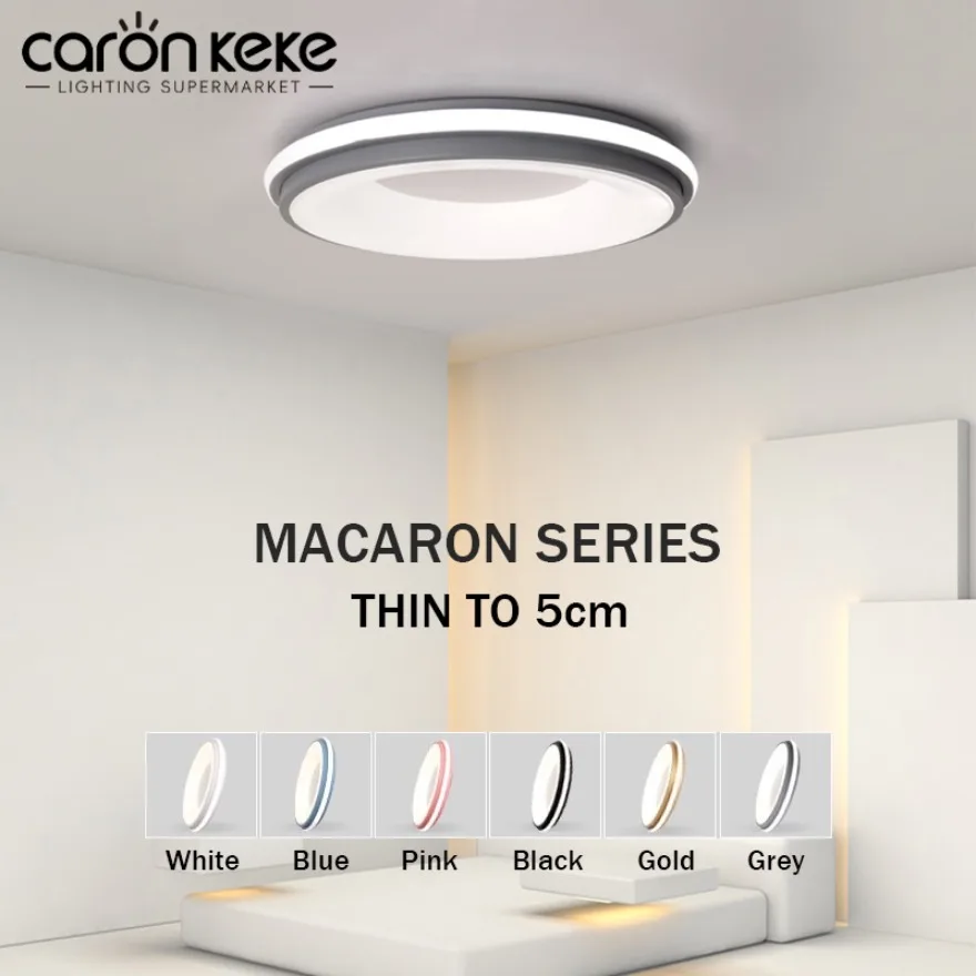 Modern LED Ceiling Light Nordic Circular Macaron Minimalist Creative Home Light Living Room Bedroom Study Decoration Lighting