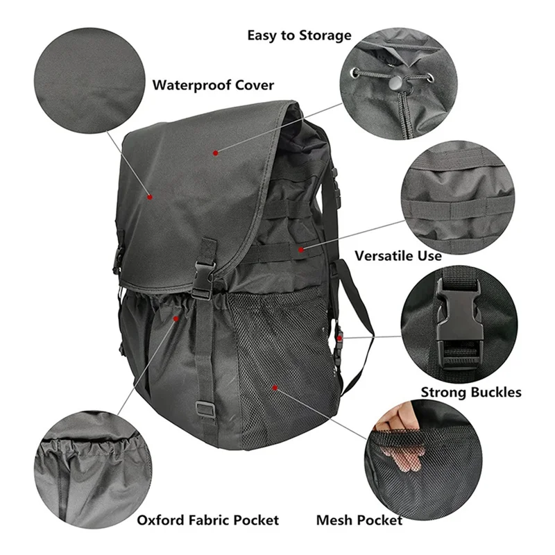 

Spare Tire Trash Bag Outdoors Storage Bag For Wrangler UTV SUV RV Truck Off-Road Recovery Gear Adjustable Universal