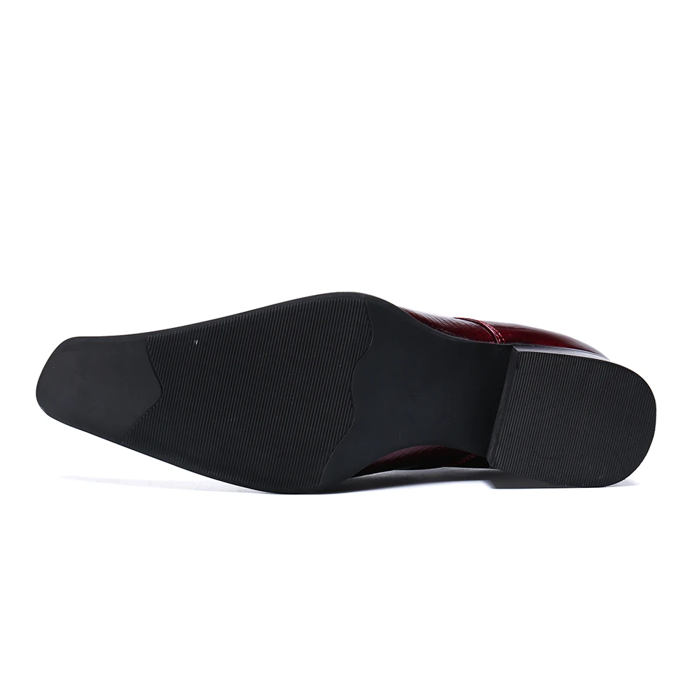 Luxury Red Lacquer Leather Pointed Toe Men Lace Up Shoes Wedding Party Banquet Shoes Elegant Business Big Size Male Formal Shoes
