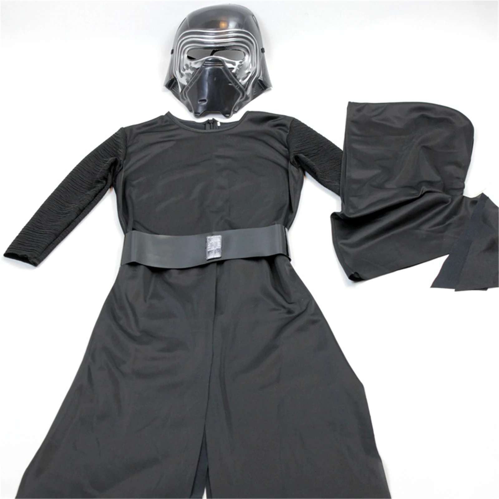 Kids' Jed Knight Kylo Ren Cosplay Traje, macacão com máscara, cinto, roupa extravagante, trajes de Carnaval do Dia das Bruxas, criança