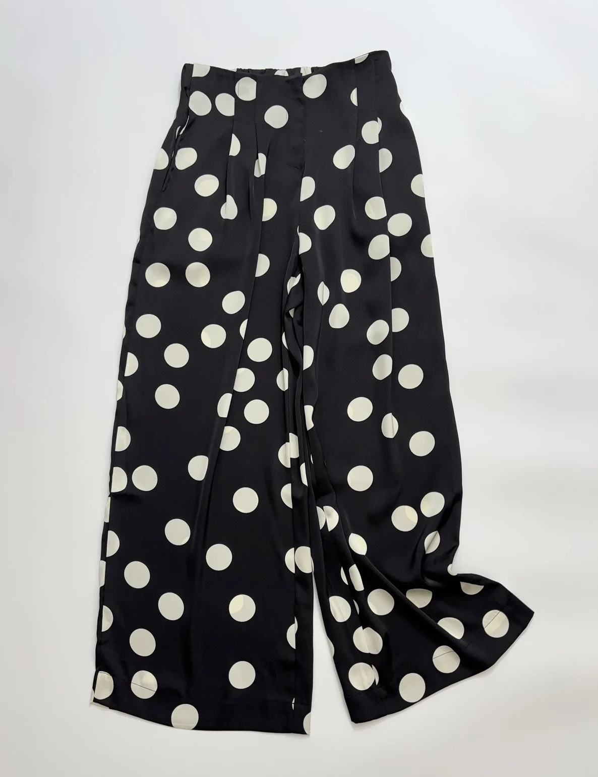 Women's ethnic retro polka dot casual loose and comfortable vacation style high waisted pants