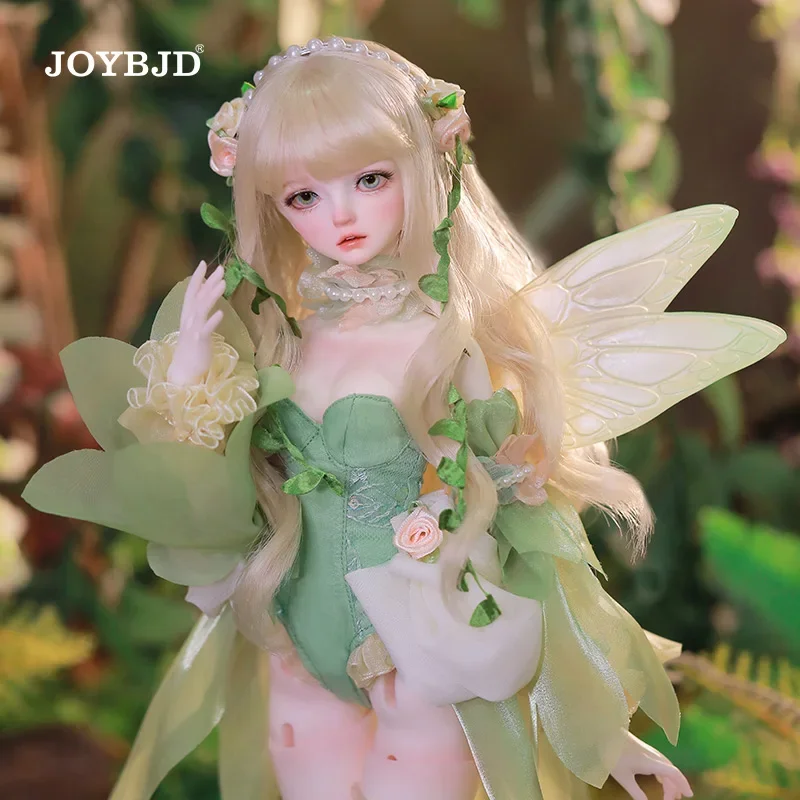 Muñeca Isabella BJD 1/4 Muxi Fantasy Flower Fairy Love Hope Wings perlas collar naranja exquisito artesanía bordado Joybjd